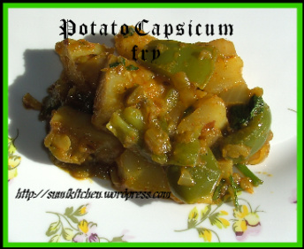 Potato capsicum fry